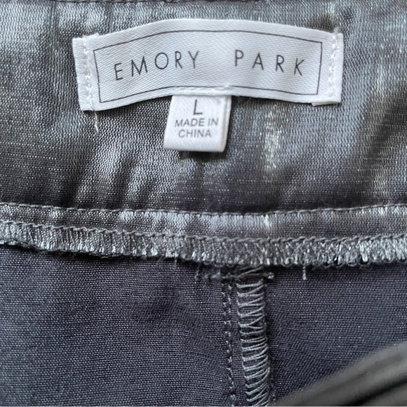 Gunmetal Iridescent Sheen High Waist Mini Skirt Large - Picture 4 of 4